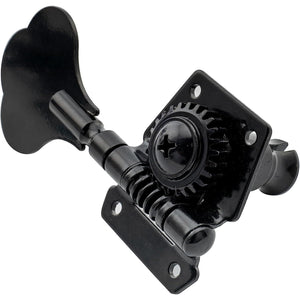 4-in-line Right Handed Open Gear Bass Tuning Pegs, Black