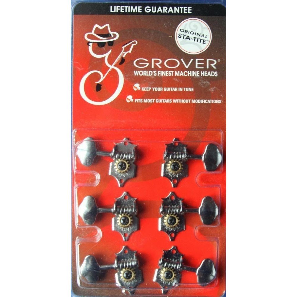 Grover 3x3 Sta-Tite Guitar Tuning Pegs, Chrome V97C
