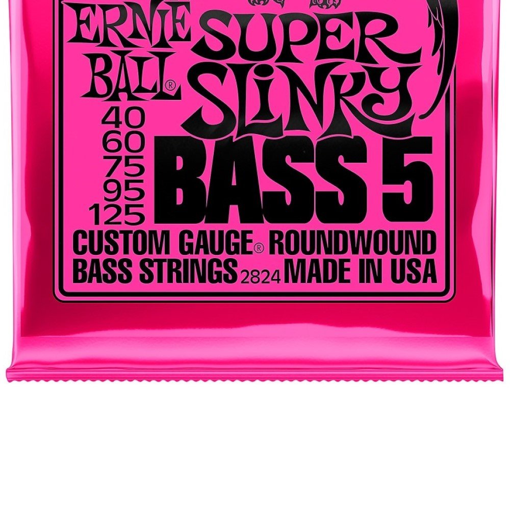 Ernie Ball Super Slinky Electric Nickel Wound 5-String Bass Set, .040 -.125