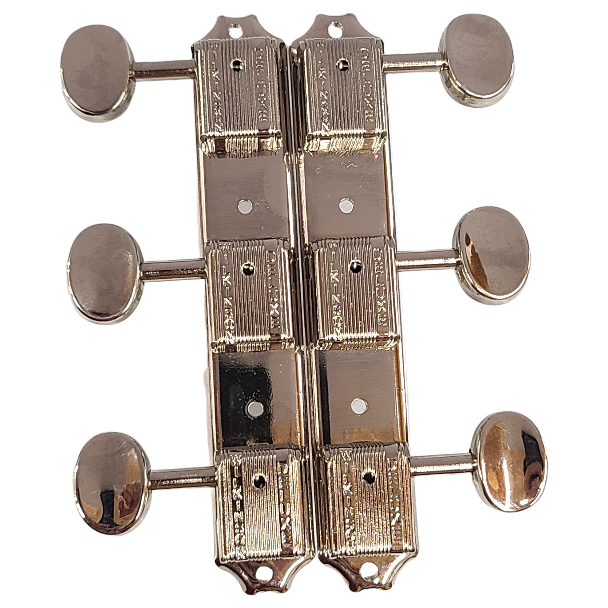 Wilkinson 3x3 Plate Guitar Tuning Pegs, Nickel