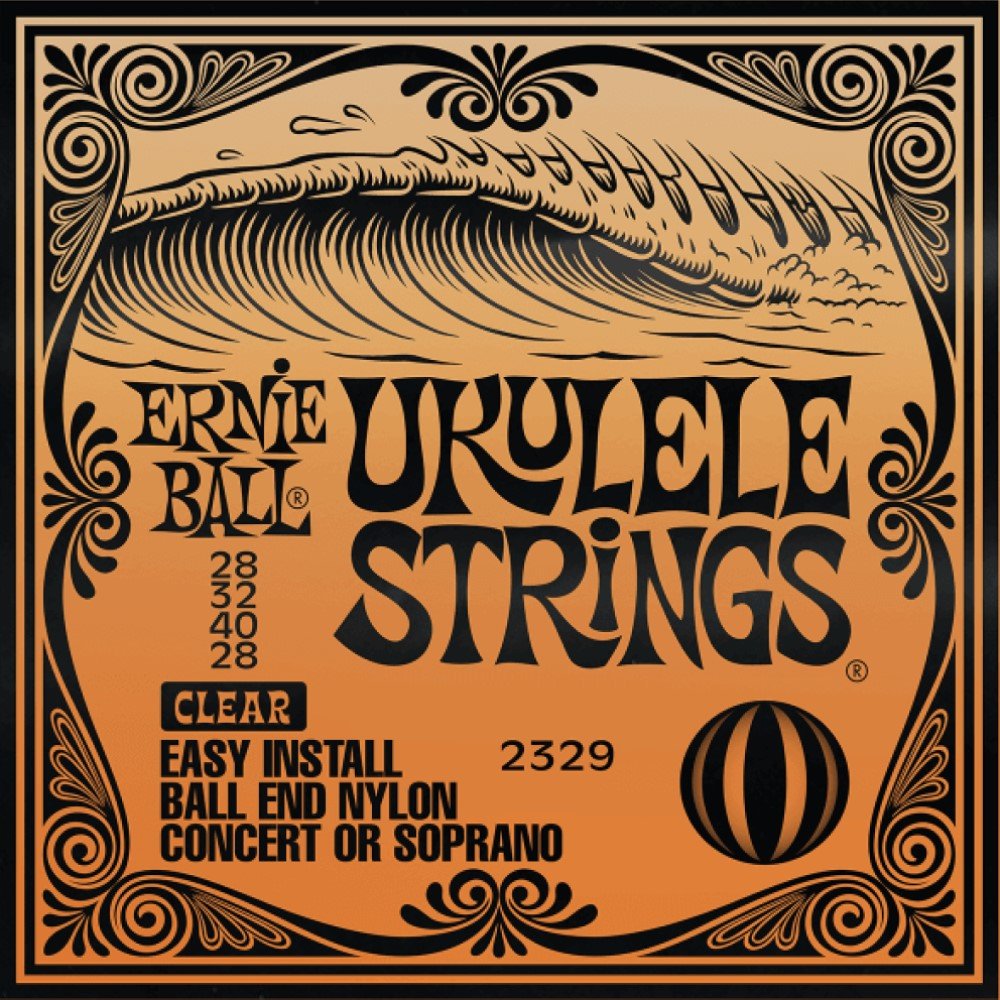 Ernie Ball Ukulele Ball End Nylon Strings, Clear (P02329)