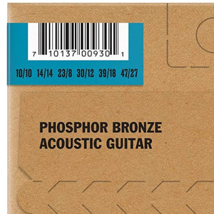 Dunlop 12-String Acoustic Phosphor Bronze Light Guitar Strings, .010/.010- .047/.027