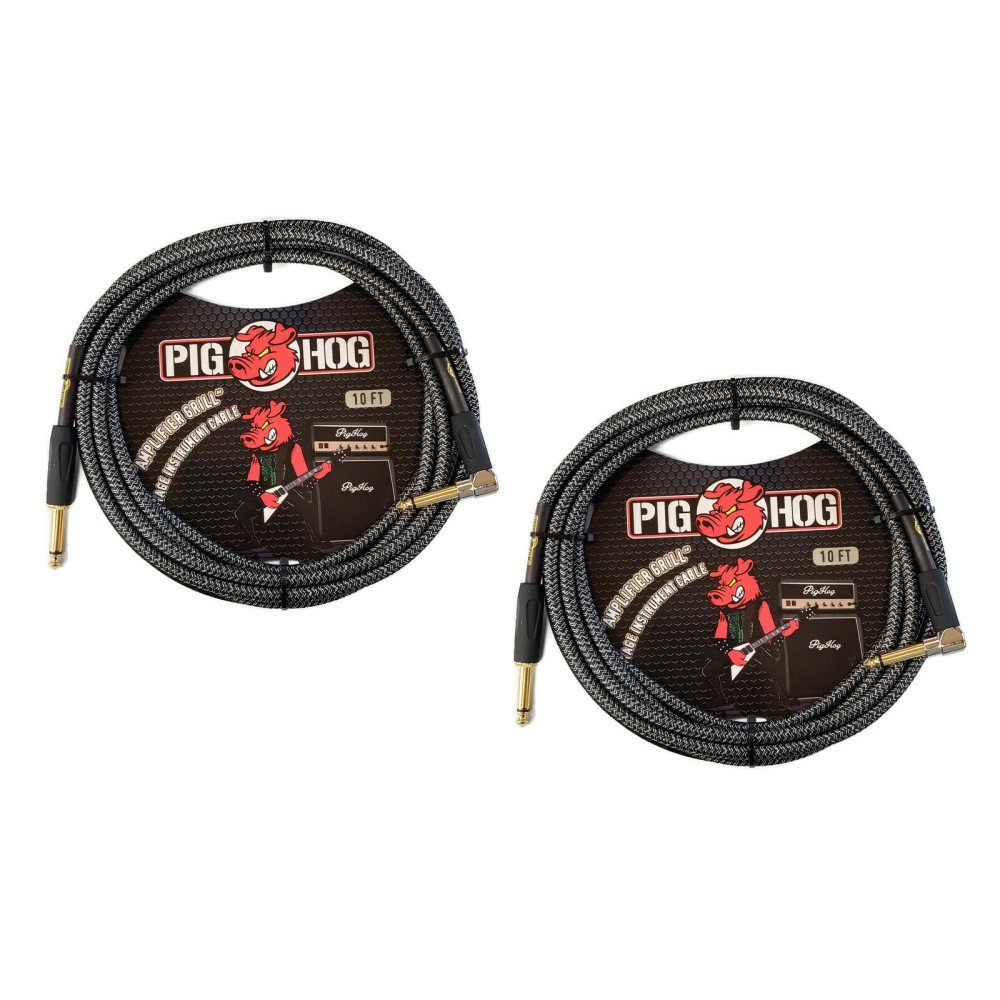 Pig Hog 10ft "Amplifier Grill" Right-Angle Instrument Cable
