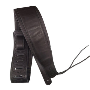 Black Wide Padded Leather Strap