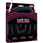Ernie Ball Guitar Instrument Cable 30' Coiled Straight/Angle Black