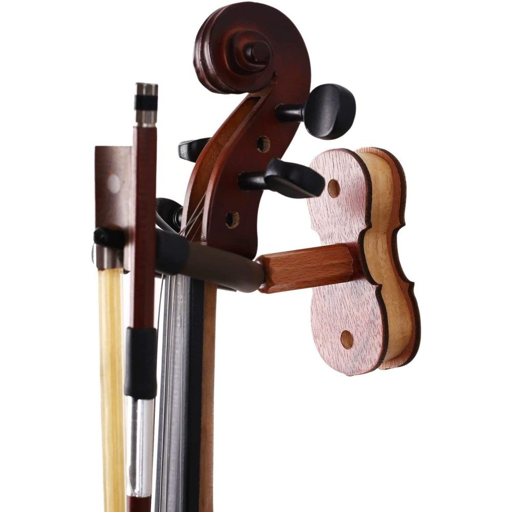 Hardwood Violin Hanger with Bow Hanger