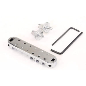 Roller Tune-O-Matic Saddle Bridge For Electric Guitar(Small Posts), Chrome