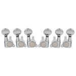 3+3 Electric Acoustic Guitar Machine Heads Tuners Tuning Pegs Keys Set Chrome