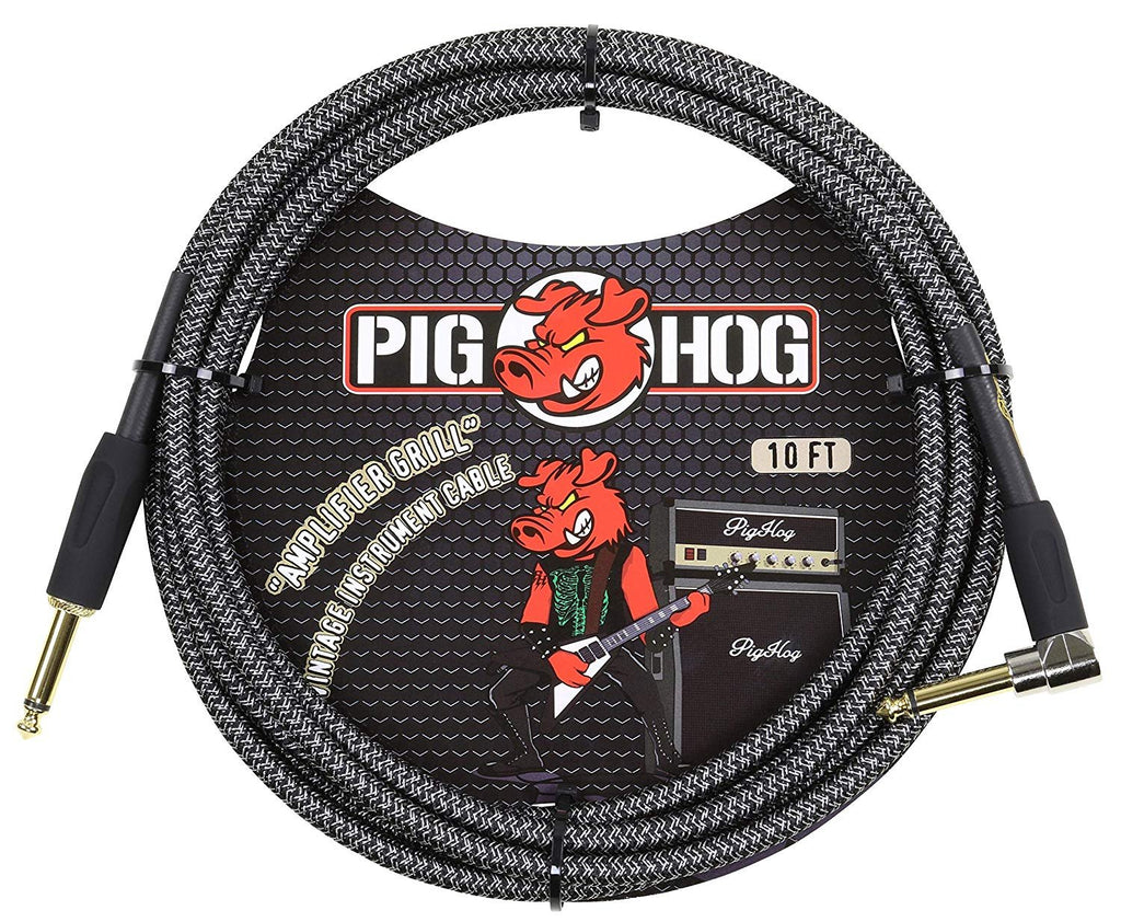 Pig Hog 10ft "Amplifier Grill" Right-Angle Instrument Cable