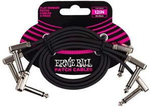 Ernie Ball Flat Ribbon Patch Cables, Black