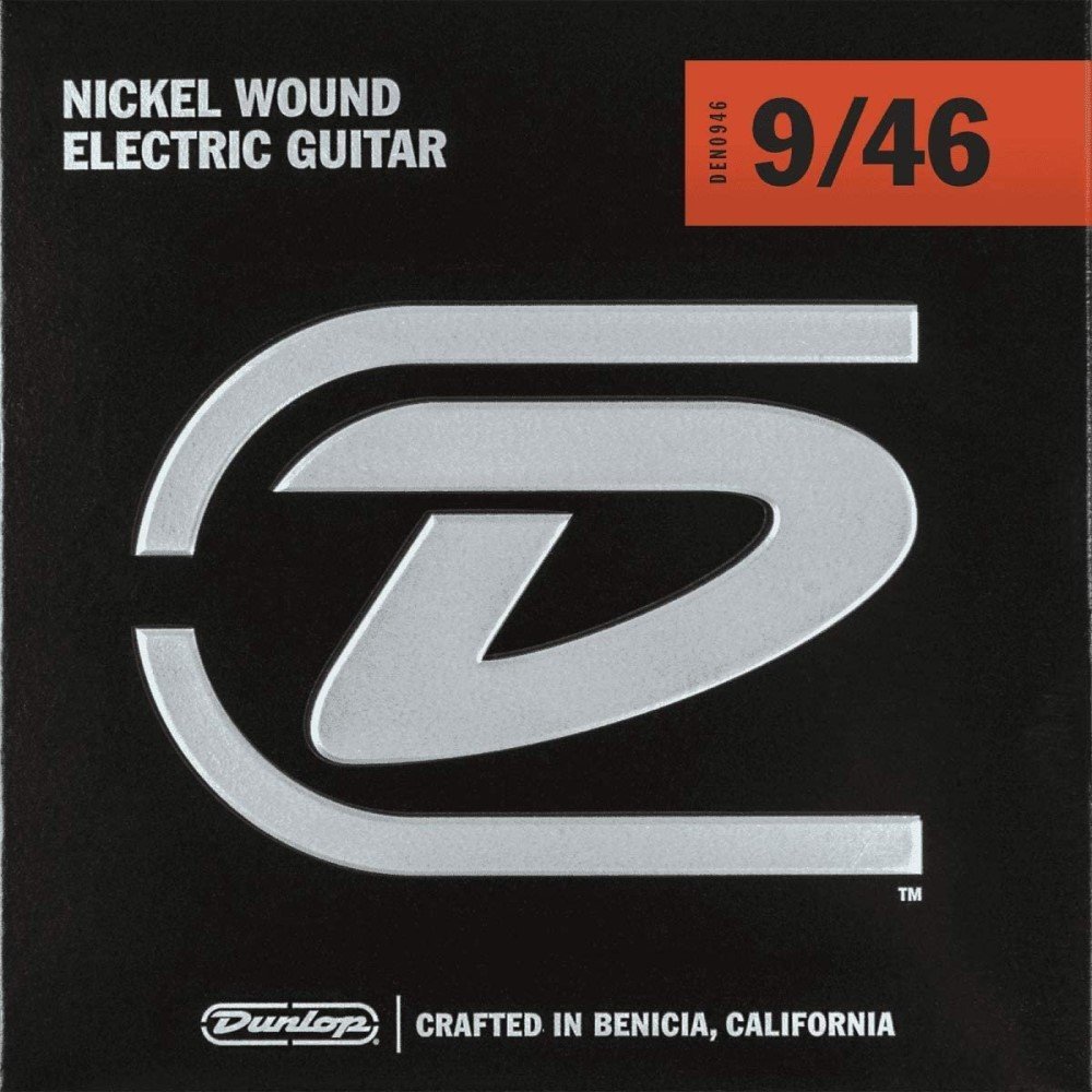 Dunlop Nickel Wound Electric Guitar Strings, Light/Heavy, .009–.046