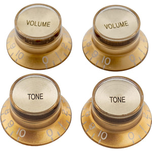 Metric Top Hat Bell Reflector Guitar Knobs for Les Paul