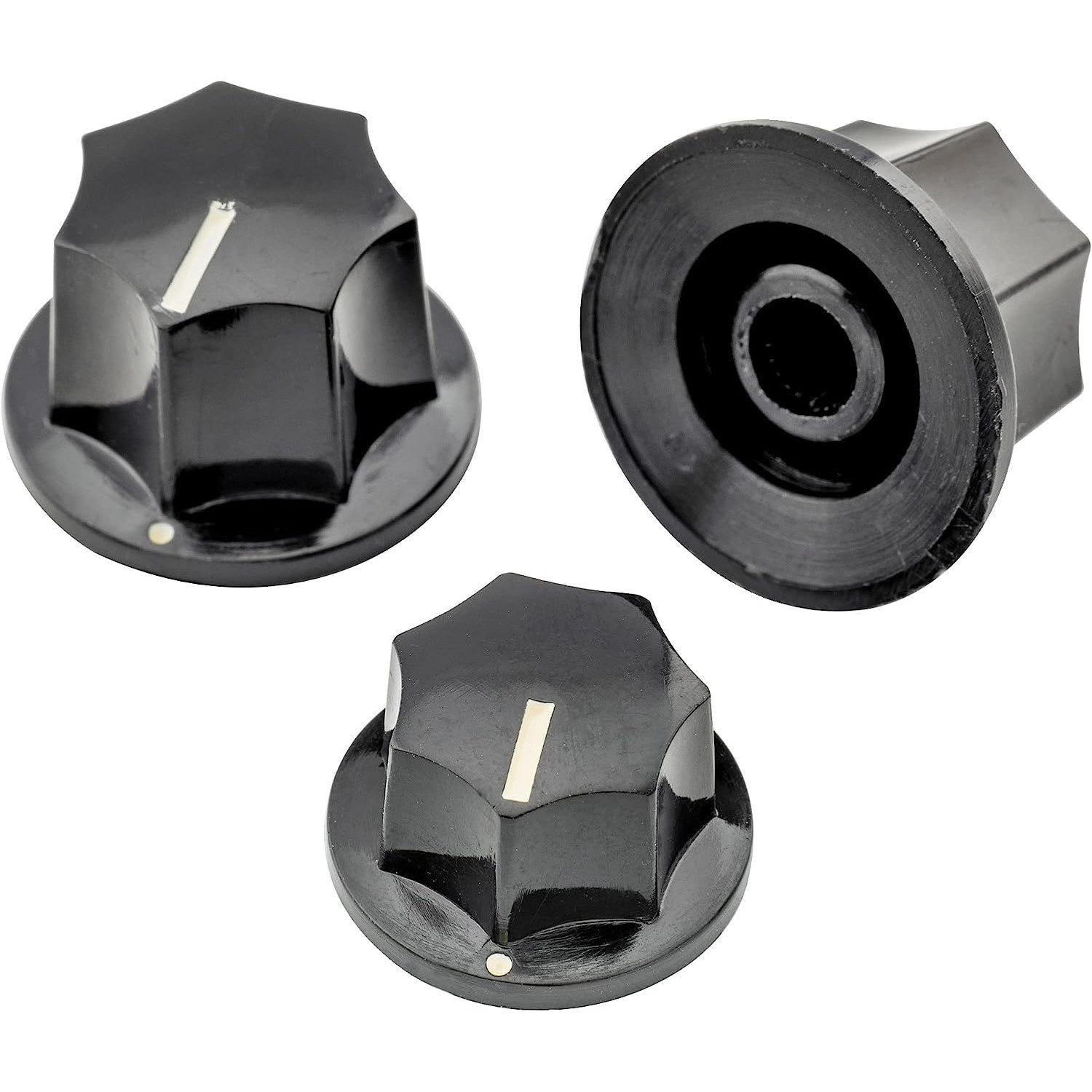 Imperial Black Jazz Bass Knobs (Set of 3)