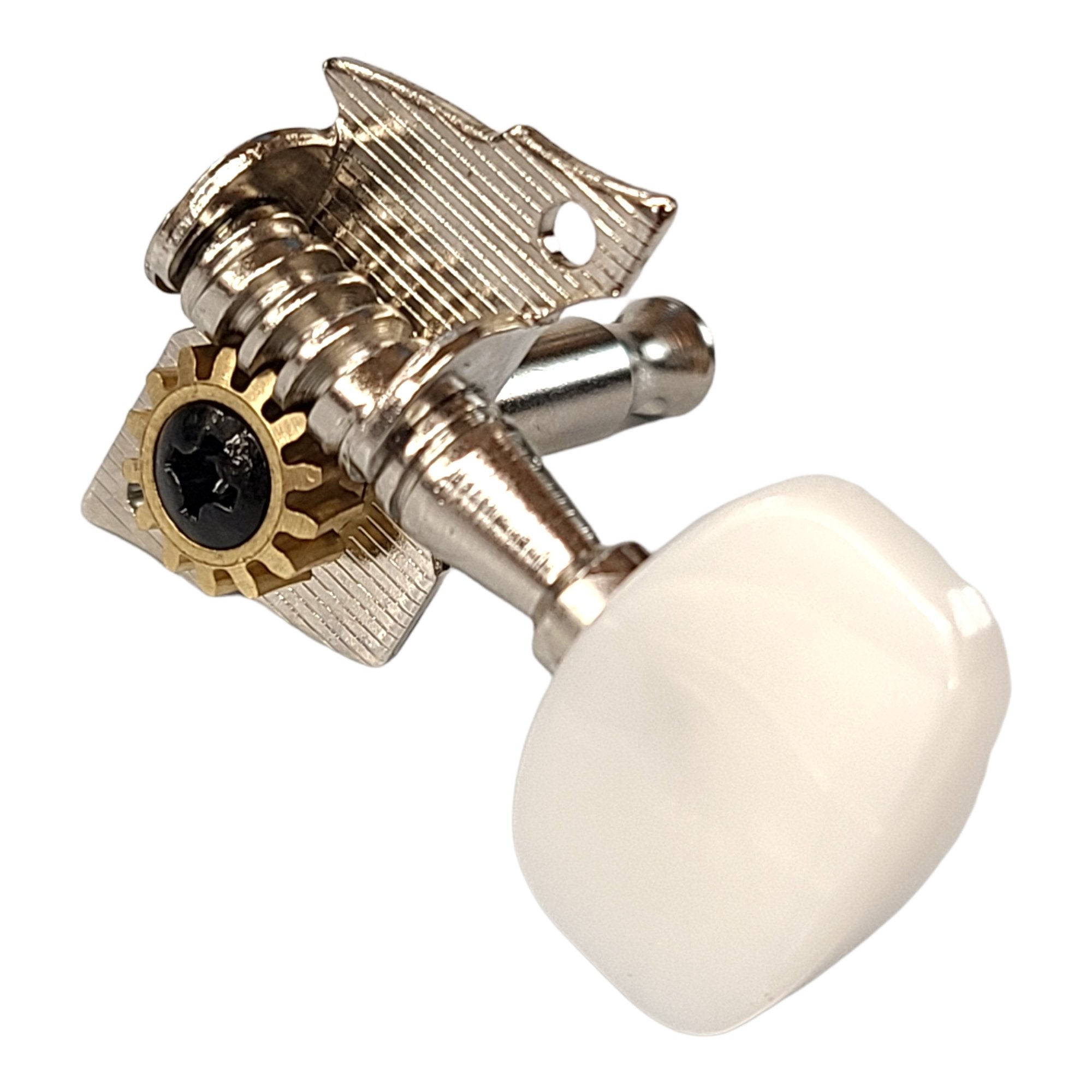 Semi Closed 5-String Banjo Tuning Pegs, Chrome/White – Musician Outfitters