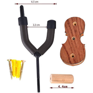 Hardwood Violin Hanger with Bow Hanger