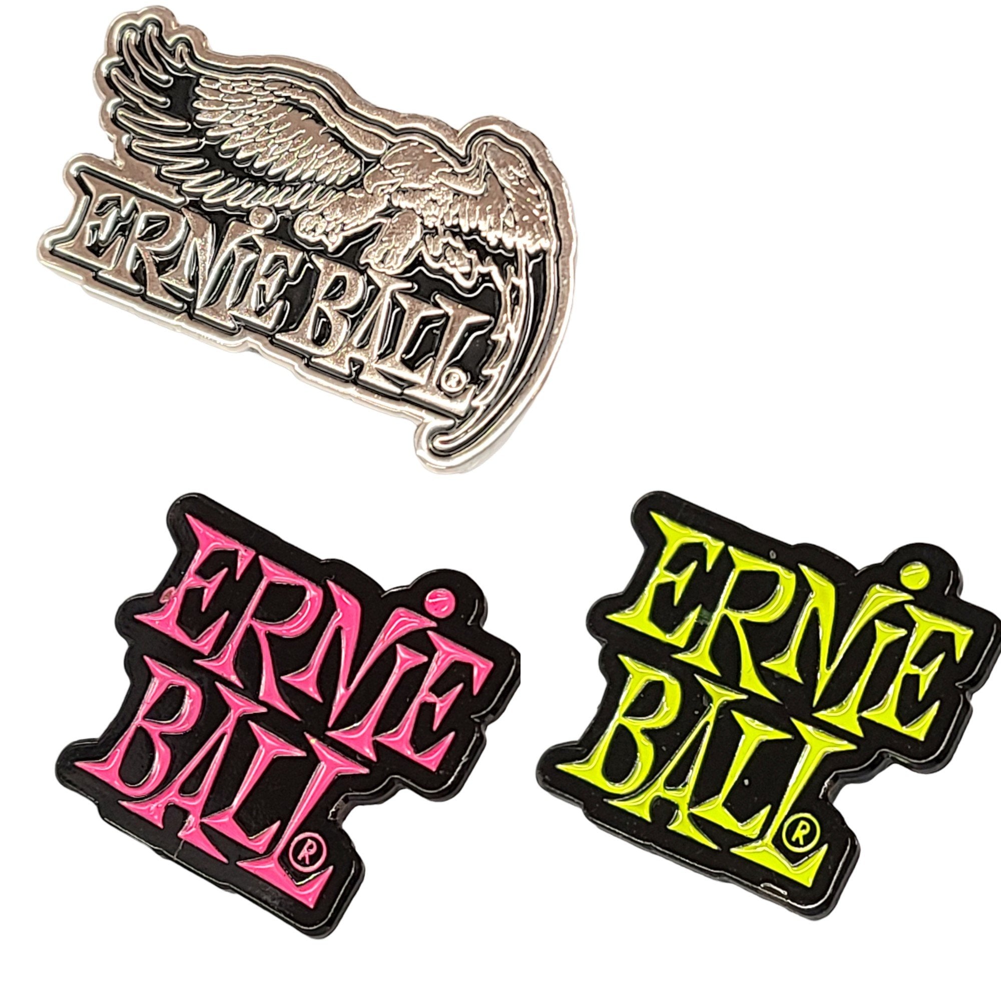 Ernie Ball Pins Pink Green Logo or Silver Eagle