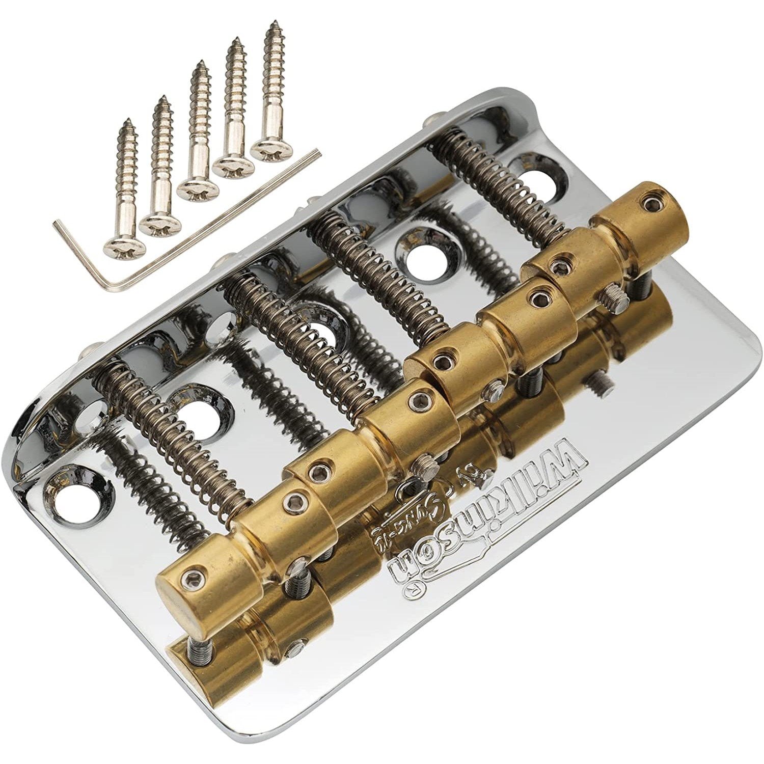 Wilkinson 4-string Bass Bridge With Brass Saddles, Chrome – Musician  Outfitters