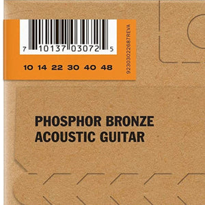 Dunlop Phosphor Bronze Extra Light Acoustic Guitar Strings, .010-.048