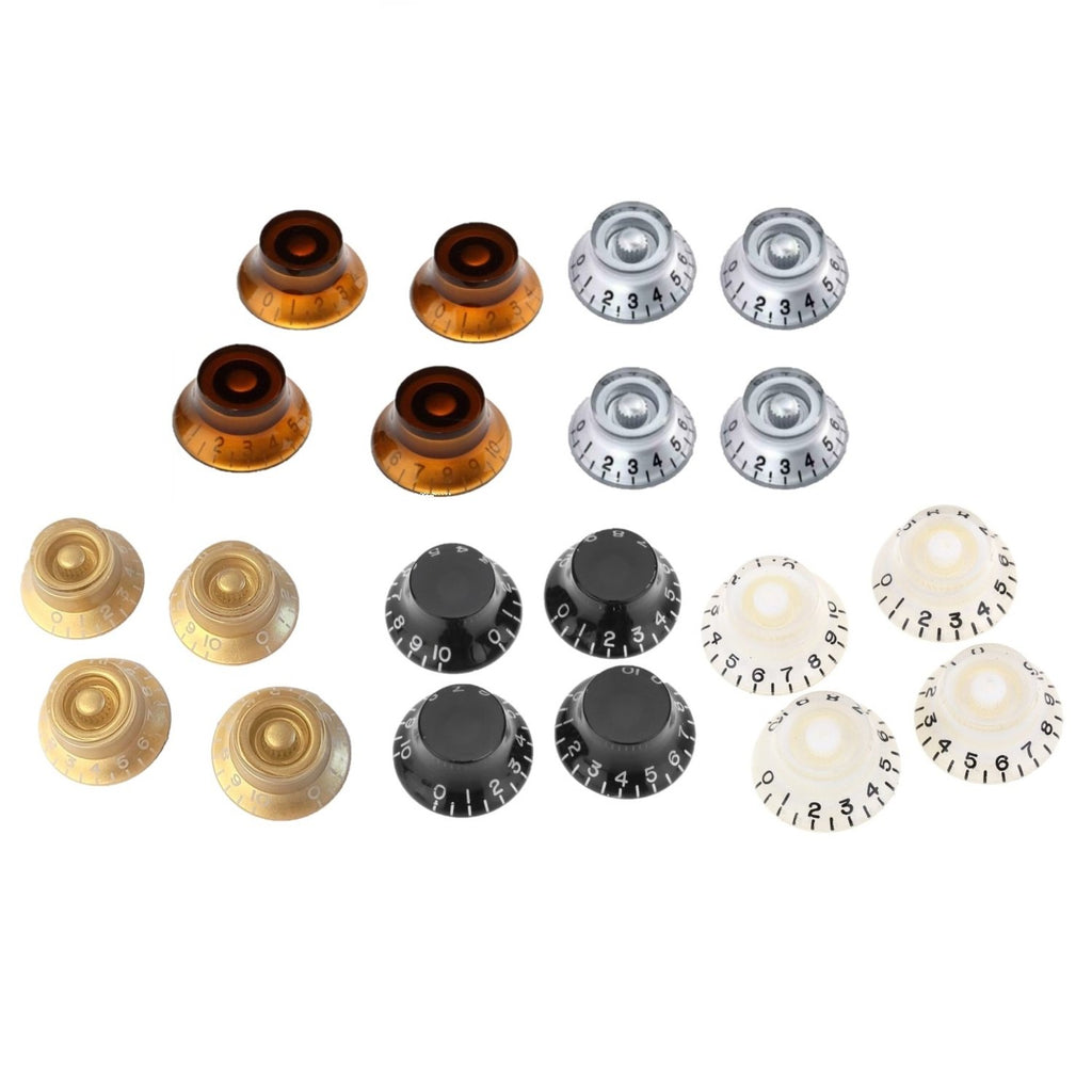 4 Guitar Speed Knobs Fits Les Paul Top Hat Bell Knobs
