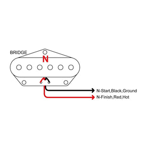 Artec Tele Guitar Bridge Pickup TRA44 Alnico Bobbin Double Waxed 6.5ohms