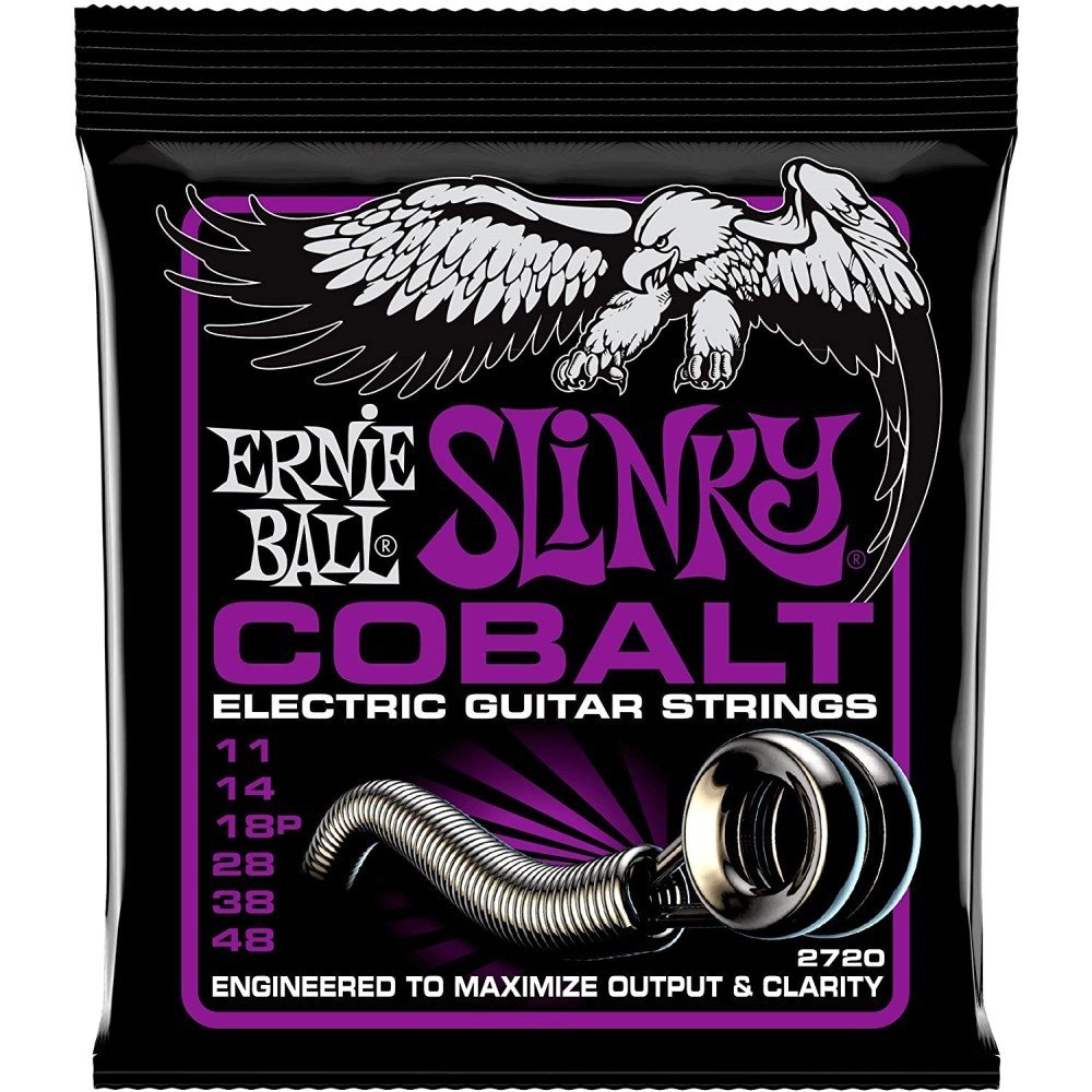 Ernie Ball 2720 Power Slinky Cobalt Electric Guitar Strings, .011-.048