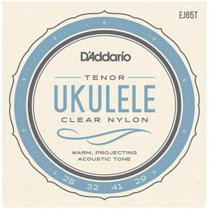 D'Addario Tenor Clear Nylon Ukulele Strings, .028-.041