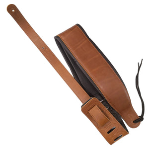 Brown Wide Padded Leather Strap