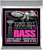 Ernie Ball Super Slinky Coated Bass Guitar Strings, 45-100 Gauge (P03834)