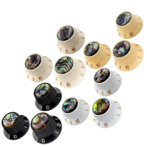 Metric Abalone Control Guitar Knobs For Strat